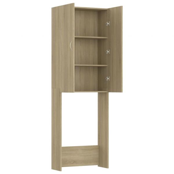 Waschmaschinenschrank Sonoma-Eiche 64x25,5x190 cm