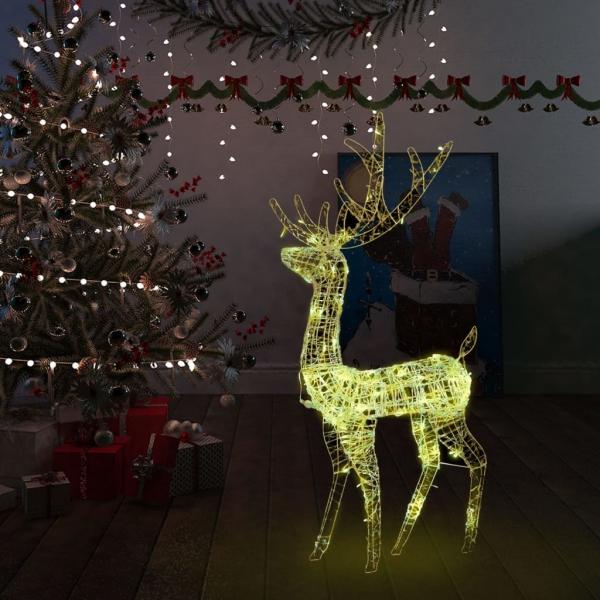 ARDEBO.de - LED-Rentier Acryl Weihnachtsdekoration 140 LEDs 120 cm Warmweiß