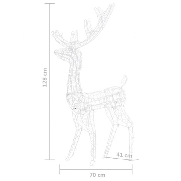 LED-Rentier Acryl Weihnachtsdekoration 140 LEDs 120 cm Bunt