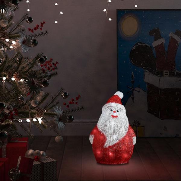 ARDEBO.de - LED-Weihnachtsmann Acryl Indoor und Outdoor 28 cm