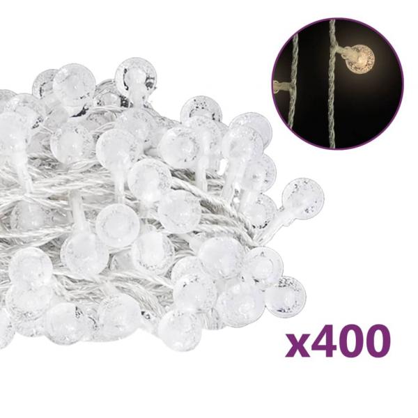 Lichterkette Kugeln 40 m 400 LED Warmweiß 8 Funktionen