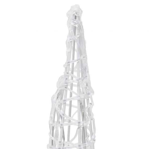 LED-Kegel Acryl Weihnachtsdeko Pyramide Kaltweiß 60 cm