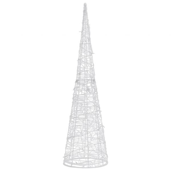 LED-Kegel Acryl Weihnachtsdeko Pyramide Kaltweiß 90 cm