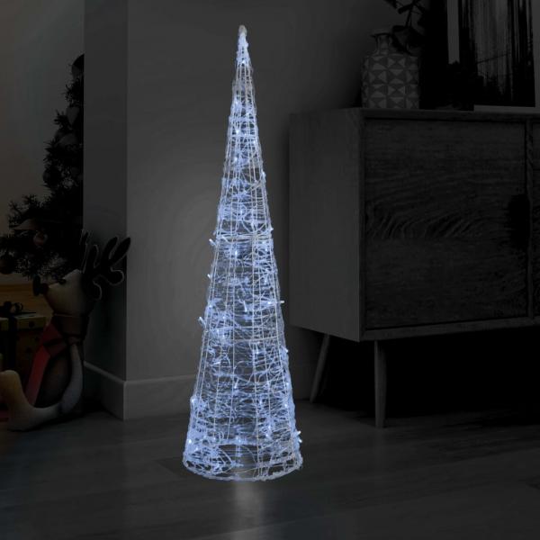 ARDEBO.de - LED-Kegel Acryl Weihnachtsdeko Pyramide Kaltweiß 120 cm