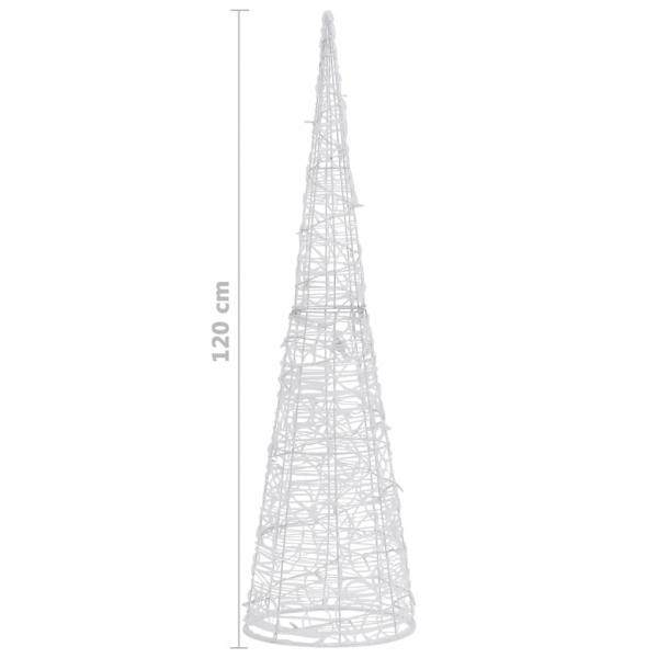 LED-Kegel Acryl Weihnachtsdeko Pyramide Kaltweiß 120 cm