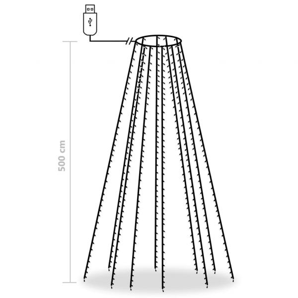 Weihnachtsbaum-Beleuchtung 500 LEDs Kaltweiß 500 cm