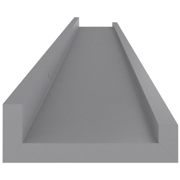 Wandregale 2 Stk. Grau 100x9x3 cm