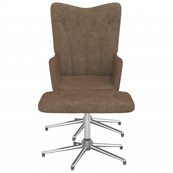 Relaxsessel mit Hocker Taupe Stoff