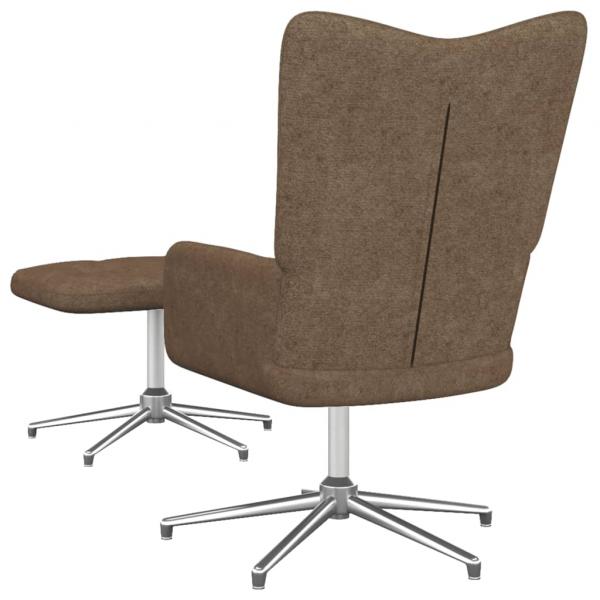 Relaxsessel mit Hocker Taupe Stoff