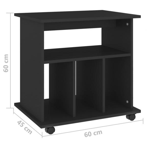 Rollschrank Schwarz 60x45x60 cm Holzwerkstoff