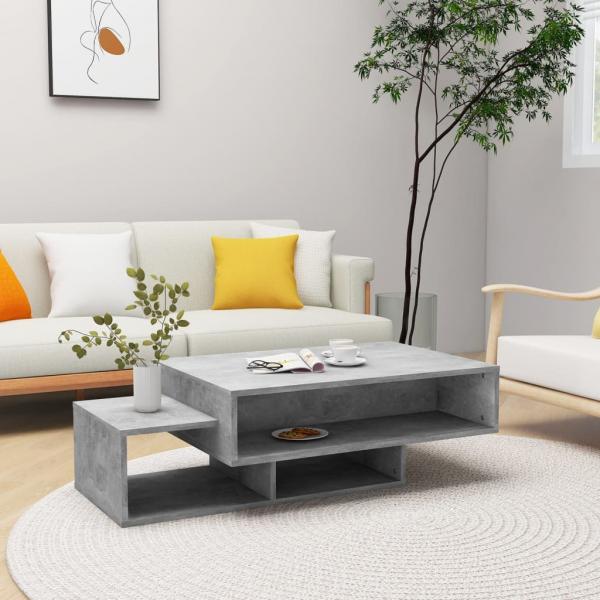 ARDEBO.de - Couchtisch Betongrau 105x55x32 cm Holzwerkstoff