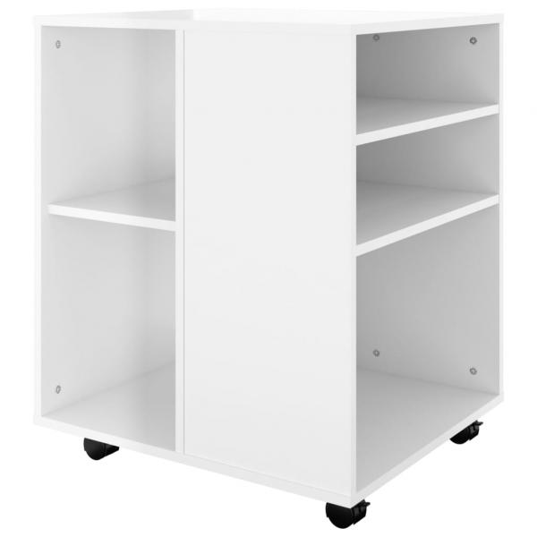 Rollschrank Hochglanz-Weiß 60x53x72 cm Holzwerkstoff