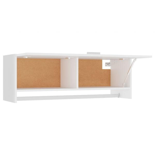 Kleiderschrank Weiß 100x32,5x35 cm Holzwerkstoff