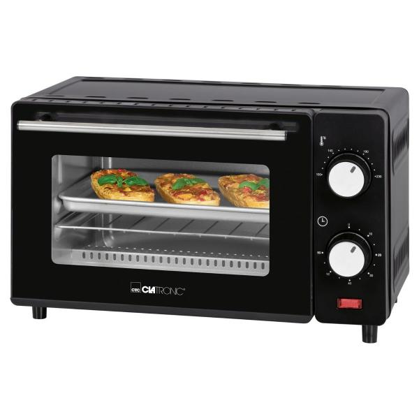 ARDEBO.de Clatronic MB 3746 Mini-Backofen, 650 W, 8 Liter Backraum, Ober- und Unterhitze, schwarz