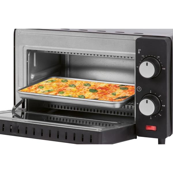 Clatronic MB 3746 Mini-Backofen, 650 W, 8 Liter Backraum, Ober- und Unterhitze, schwarz