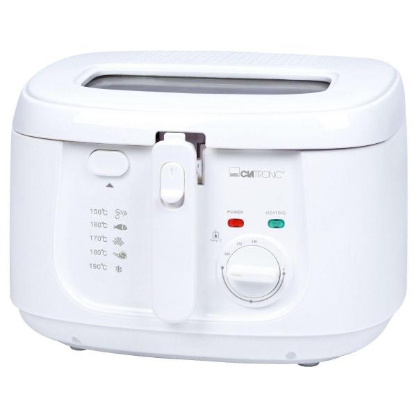 ARDEBO.de Clatronic FR 3771 Fritteuse, 2,5 L, 1800 W, stufenloser Thermostat, weiß (263963)