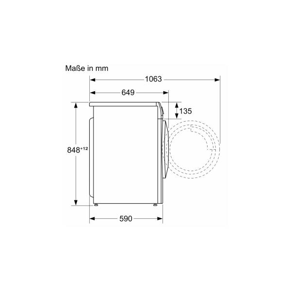 Bosch WNA13470 Serie 4 5kg/8kg Waschtrockner, 60cm breit, 1400 U/Min, waveDrum, Nachlegefunktion, EcoSilence Drive, weiß