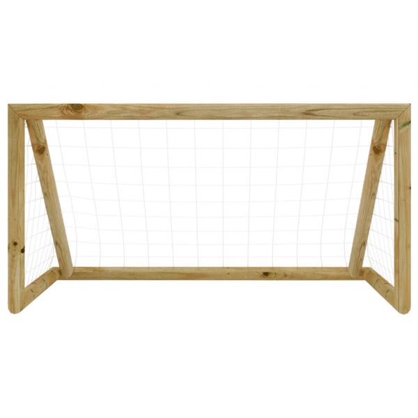 Fußballtor mit Netz 160x80x100 cm Kiefernholz Imprägniert