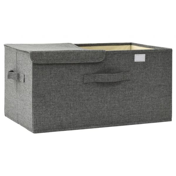 Aufbewahrungsbox Stoff 50x30x25 cm Anthrazit