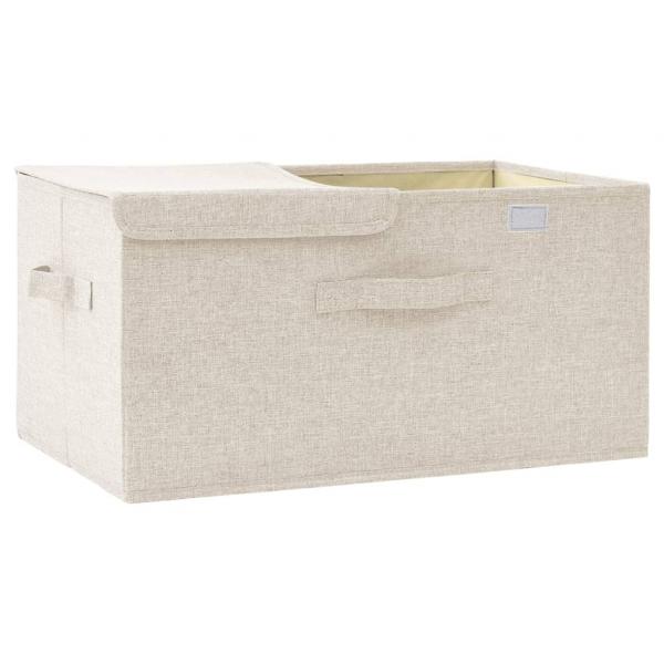 Aufbewahrungsbox Stoff 50x30x25 cm Creme