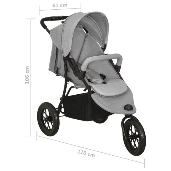 Kinderwagen Hellgrau Stahl