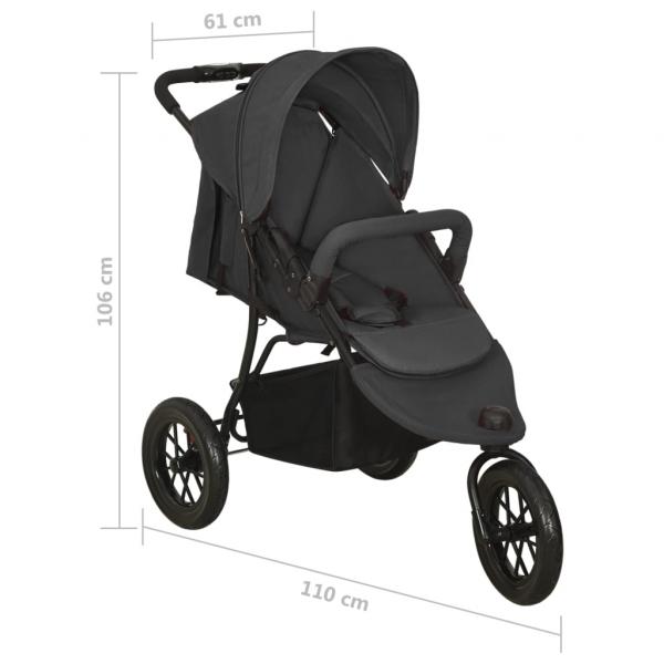 Kinderwagen Anthrazit Stahl