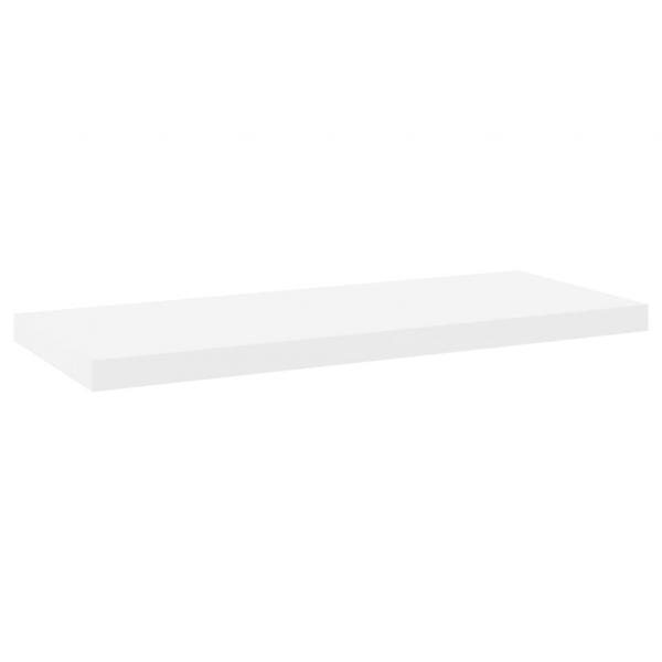 Schweberegale 2 Stk. Eichen-Optik und Weiß 80x23,5x3,8 cm MDF