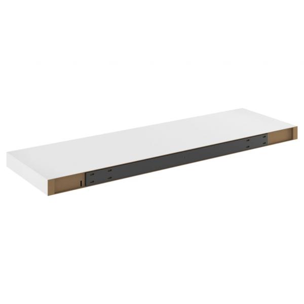 Schweberegale 2 Stk. Eichen-Optik und Weiß 80x23,5x3,8 cm MDF