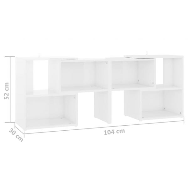 TV-Schrank Hochglanz-Weiß 104x30x52cm Holzwerkstoff