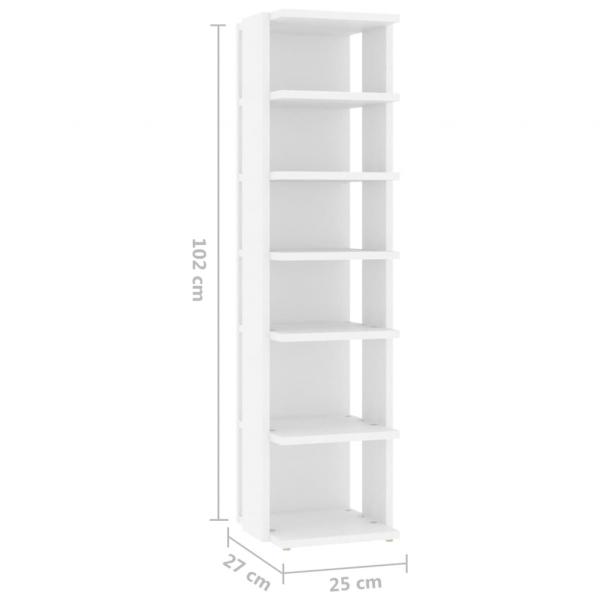 Schuhschrank Weiß 27,5x27x102 cm Holzwerkstoff