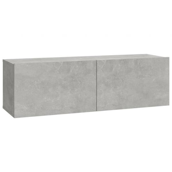 4-tlg. TV-Schrank-Set Betongrau Holzwerkstoff