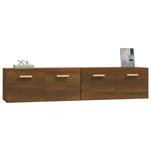 Wandschränke 2Stk Braun Eichen-Optik 80x35x36,5cm Holzwerkstoff