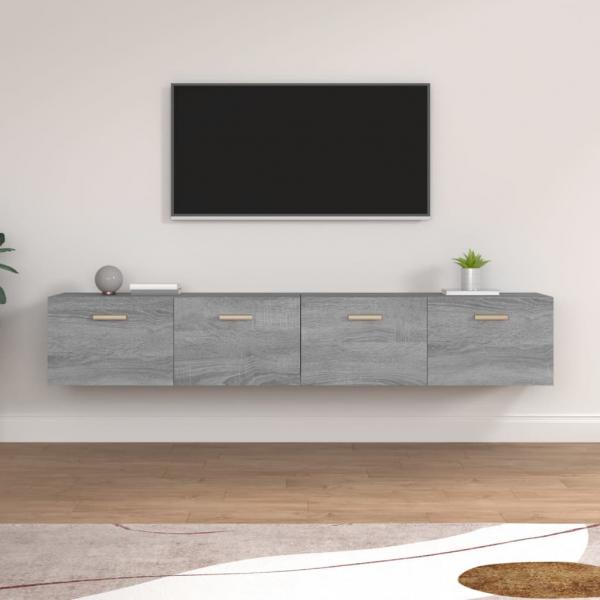 ARDEBO.de - Wandschränke 2 Stk. Grau Sonoma 100x36,5x35 cm Holzwerkstoff