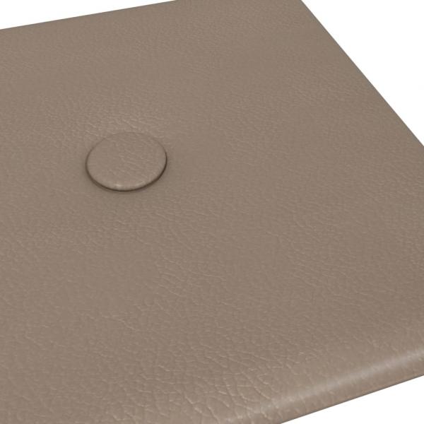 Wandpaneele 12 Stk. Cappuccino-Braun 30x15cm Kunstleder 0,54 m²