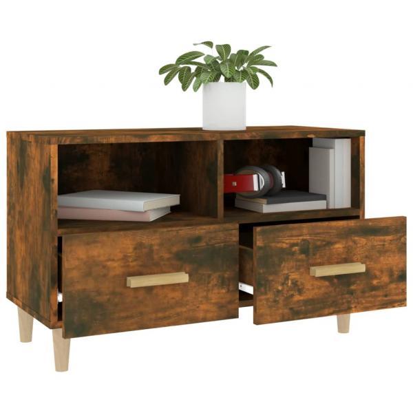 TV-Schrank Räuchereiche 80x36x50 cm Holzwerkstoff