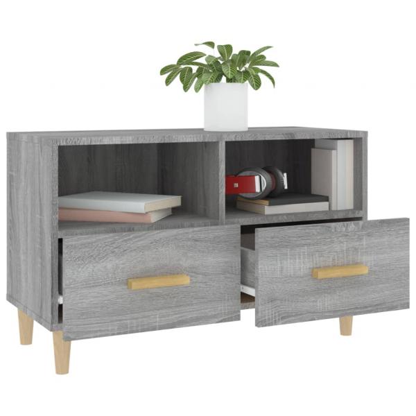 TV-Schrank Grau Sonoma 80x36x50 cm Holzwerkstoff