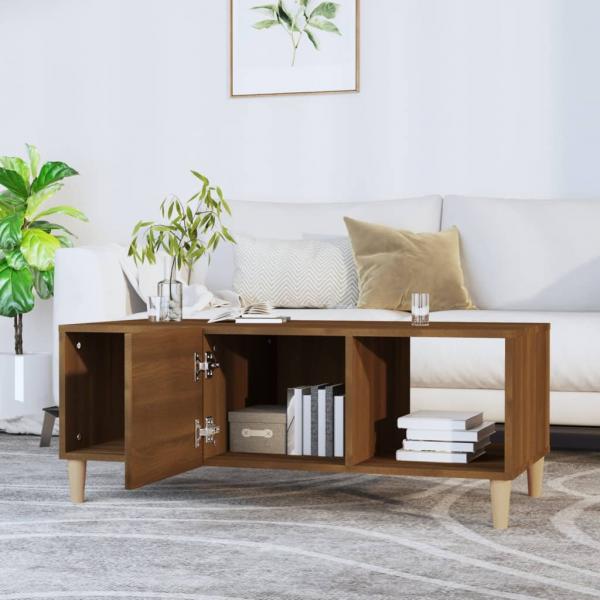 Couchtisch Braun Eichen-Optik 102x50x40 cm Holzwerkstoff