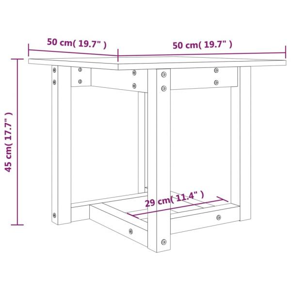 Couchtisch 50x50x45 cm Massivholz Kiefer