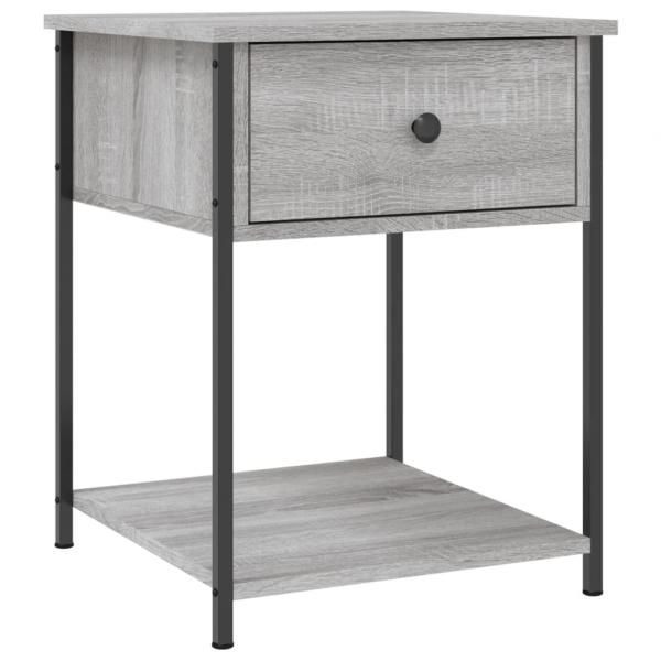 Nachttische 2 Stk. Grau Sonoma 44x45x58 cm Holzwerkstoff