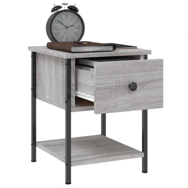 Nachttische 2 Stk. Grau Sonoma 34x35,5x45 cm Holzwerkstoff