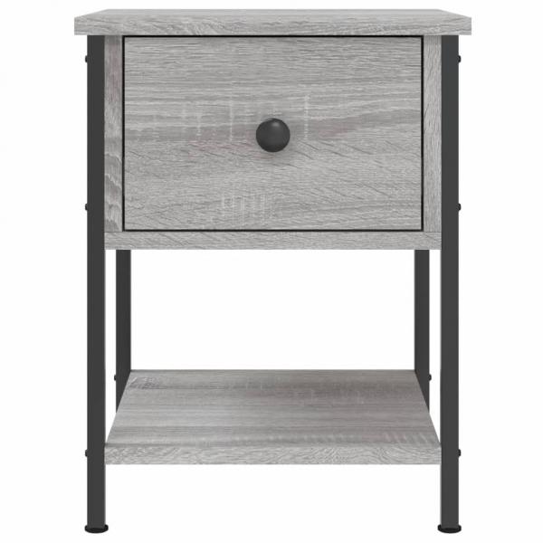 Nachttische 2 Stk. Grau Sonoma 34x35,5x45 cm Holzwerkstoff