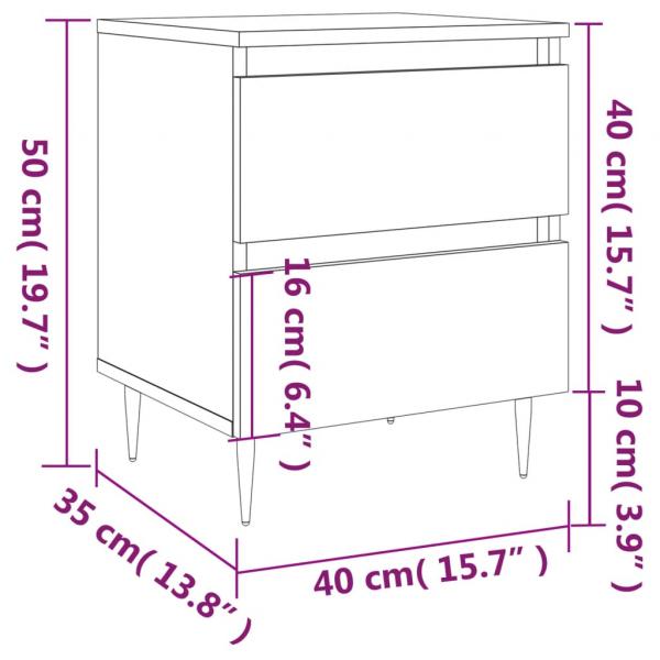 Nachttisch Sonoma-Eiche 40x35x50 cm Holzwerkstoff