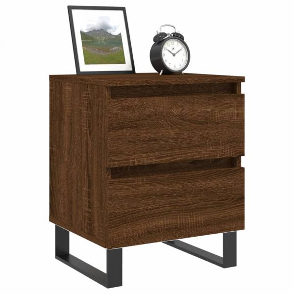 Nachttische 2 Stk. Braun Eichen-Optik 40x35x50 cm Holzwerkstoff