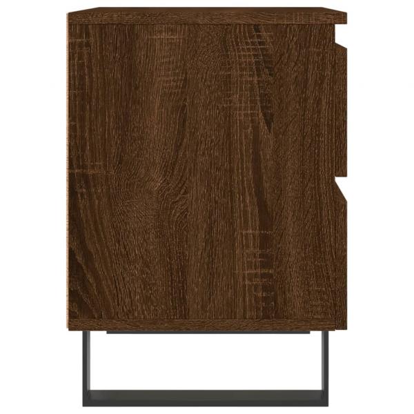 Nachttische 2 Stk. Braun Eichen-Optik 40x35x50 cm Holzwerkstoff