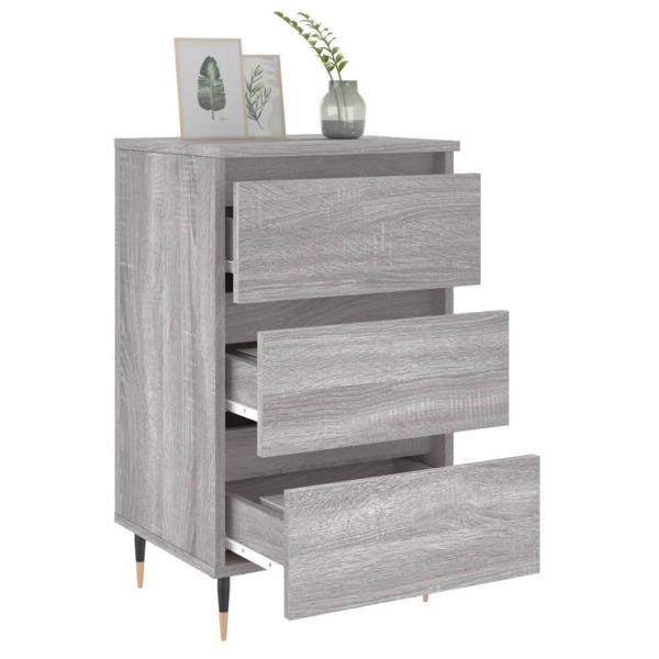 Nachttische 2 Stk. Grau Sonoma 40x35x69 cm Holzwerkstoff