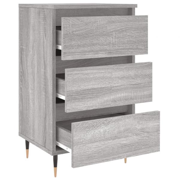 Nachttische 2 Stk. Grau Sonoma 40x35x69 cm Holzwerkstoff