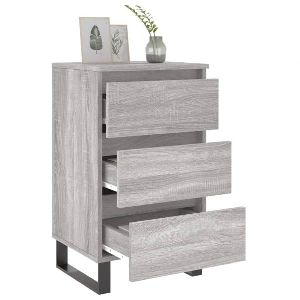 Nachttische 2 Stk. Grau Sonoma 40x35x69 cm Holzwerkstoff