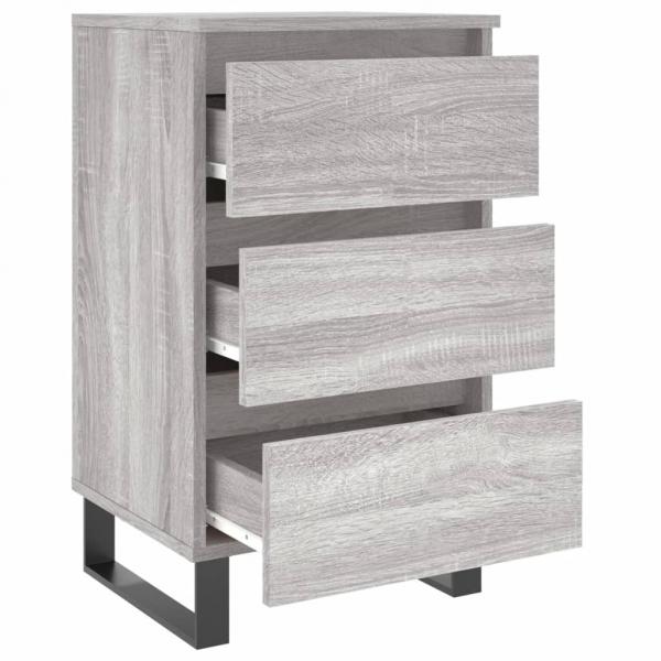 Nachttische 2 Stk. Grau Sonoma 40x35x69 cm Holzwerkstoff