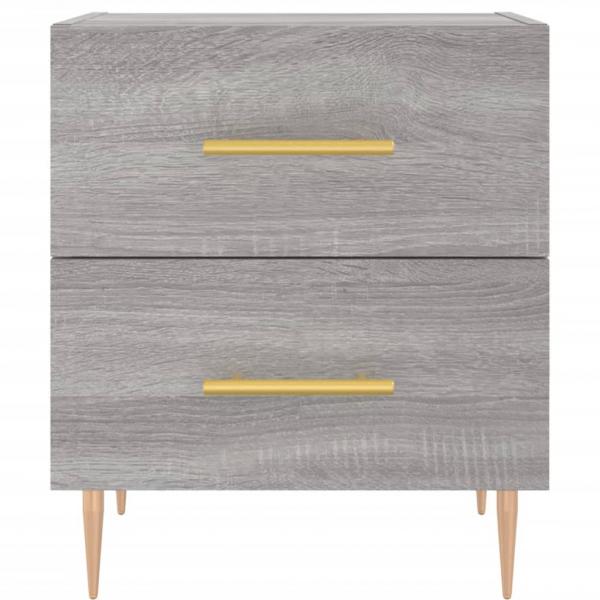 Nachttische 2 Stk. Grau Sonoma 40x35x47,5 cm Holzwerkstoff