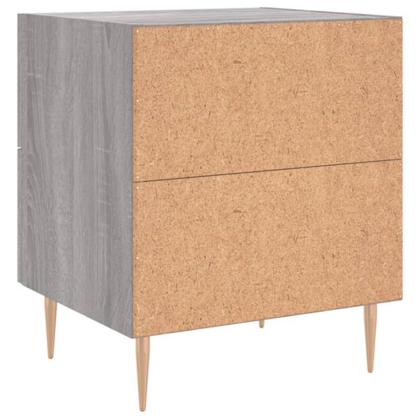 Nachttische 2 Stk. Grau Sonoma 40x35x47,5 cm Holzwerkstoff